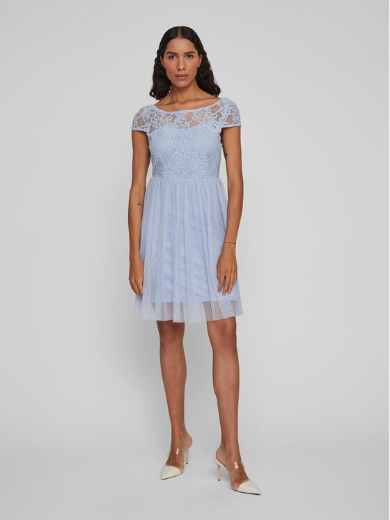 Vila Rochie cocktail Ulricana 14083836 Albastru celest Regular Fit