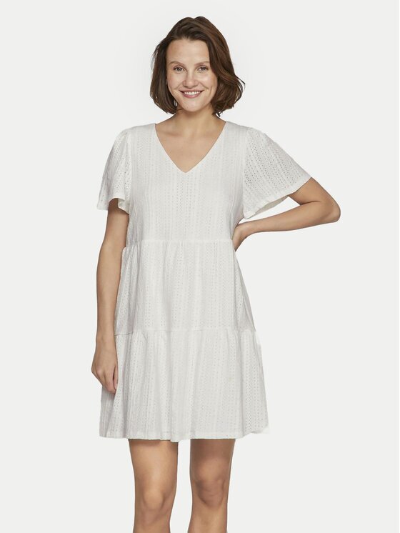 Vila Rochie de vară Libre 14095564 Écru Regular Fit