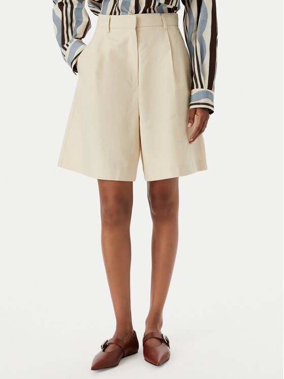Weekend Max Mara Bermude Ecuba 2515141032 Écru Regular Fit