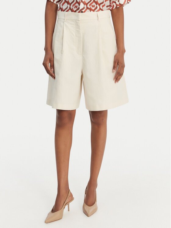 Weekend Max Mara Bermude Ecuba 2615141022 Écru Loose Fit