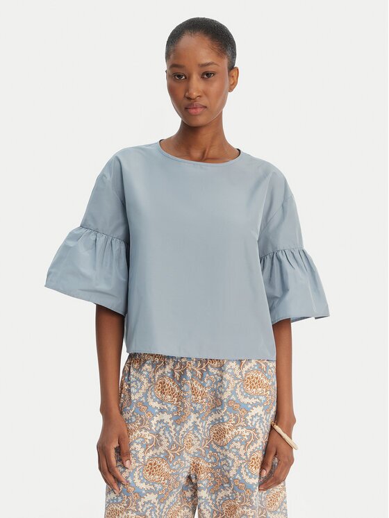 Weekend Max Mara Bluză Break 2615111152 Albastru celest Loose Fit