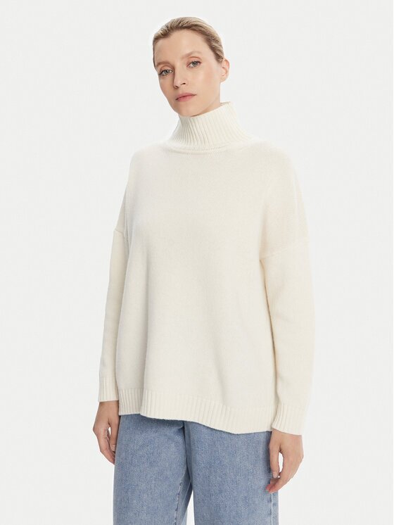 Weekend Max Mara Bluză cu gât Borgia 2525366112 Écru Relaxed Fit