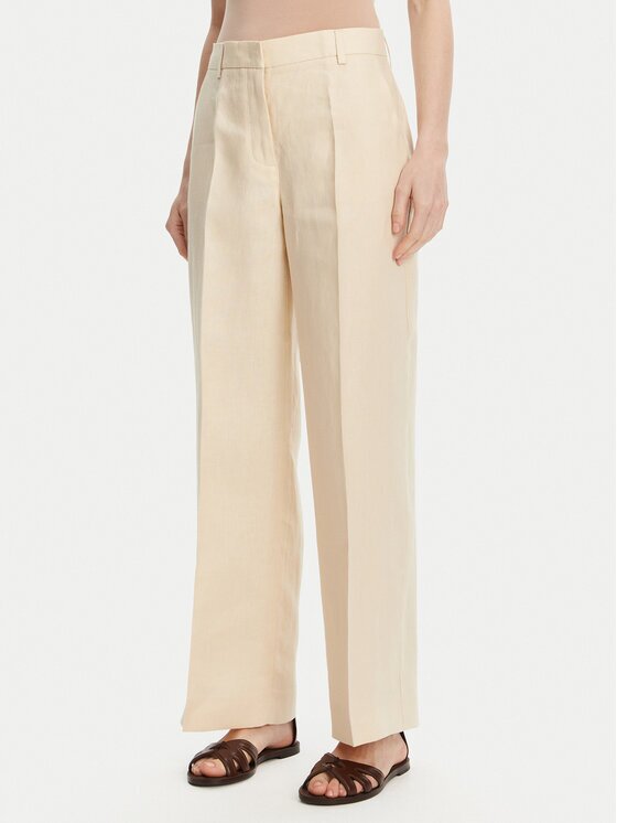 Weekend Max Mara Pantaloni din material Malizia 2515131052 Écru Regular Fit