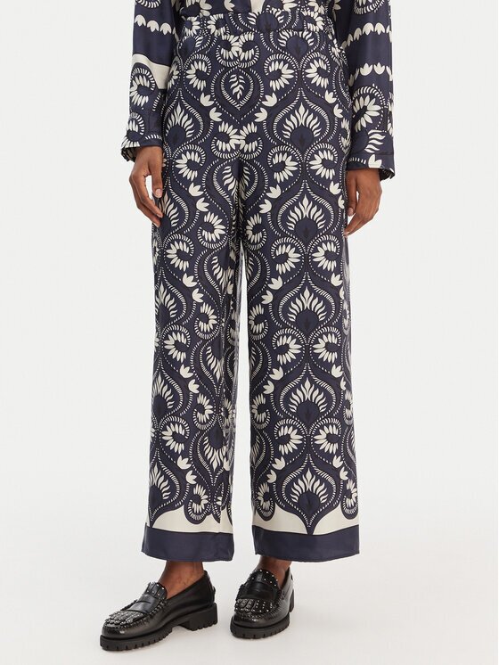 Weekend Max Mara Pantaloni din material Ottico 2615131011 Wide Leg
