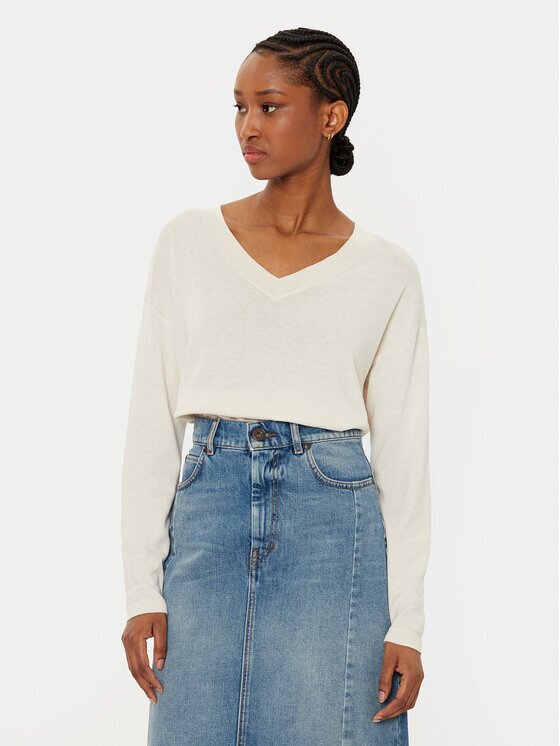 Weekend Max Mara Pulover Rania 2515361051 Écru Regular Fit