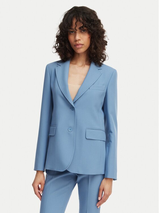 Weekend Max Mara Sacou Uva 2615041061 Albastru celest Slim Fit