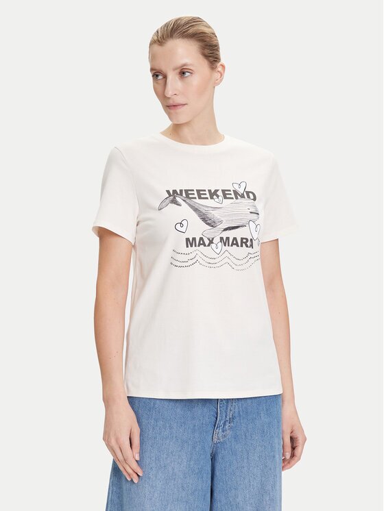 Weekend Max Mara Tricou Guglia 2525976031 Écru Regular Fit