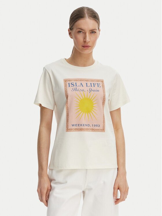 Weekend Max Mara Tricou Pantera 2615971032 Écru Regular Fit