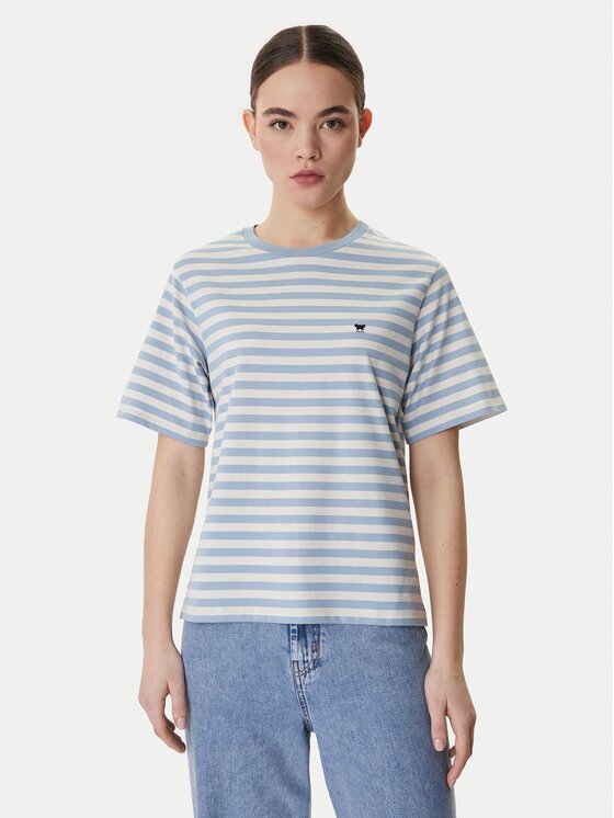 Weekend Max Mara Tricou Venaco 2615971031 Albastru celest Relaxed Fit