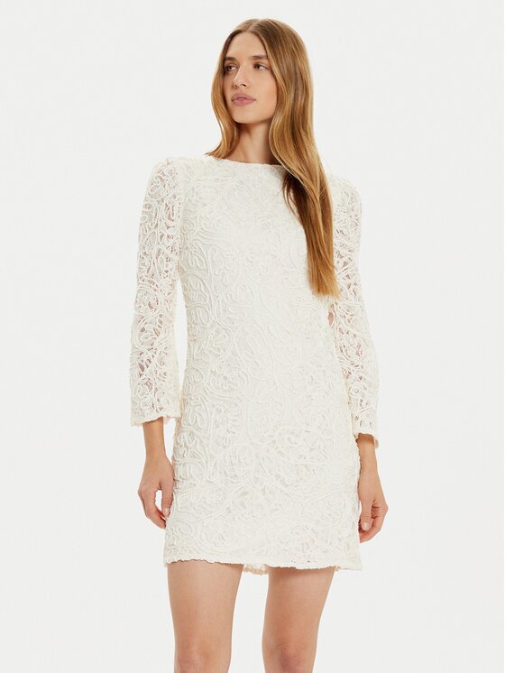YAS Rochie cocktail Elenor 26032155 Écru Regular Fit