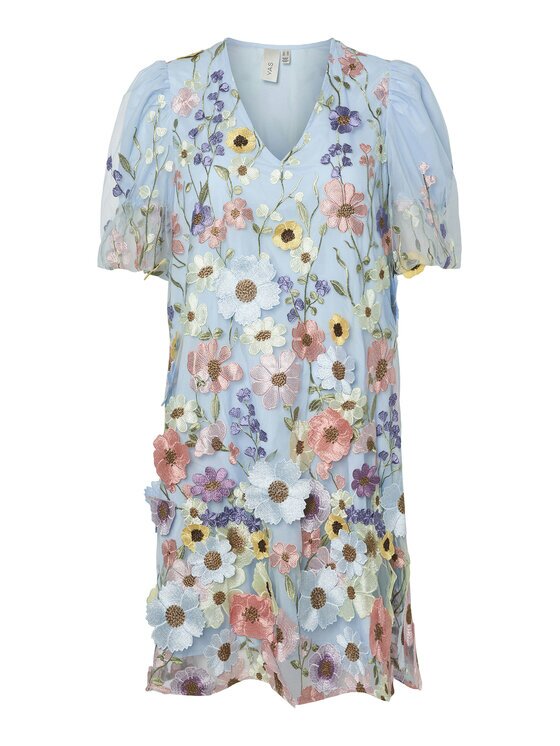 YAS Rochie cocktail Flowering 26037387 Albastru celest Loose Fit