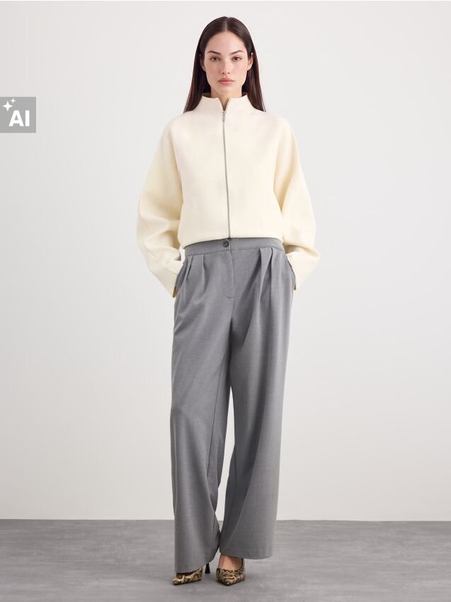 Mohito Pantaloni largi cu talie înaltă