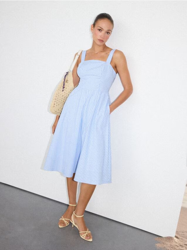 Mohito Rochie midi cu dungi