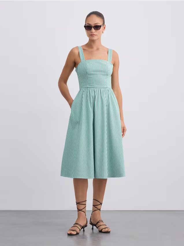 Mohito Rochie midi cu dungi