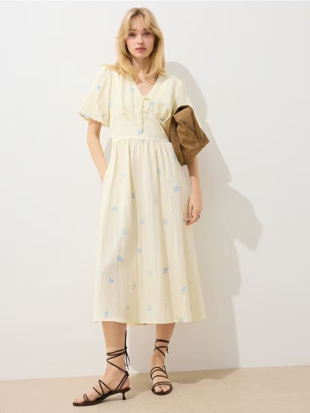 Mohito Rochie midi cu mâneci bufante