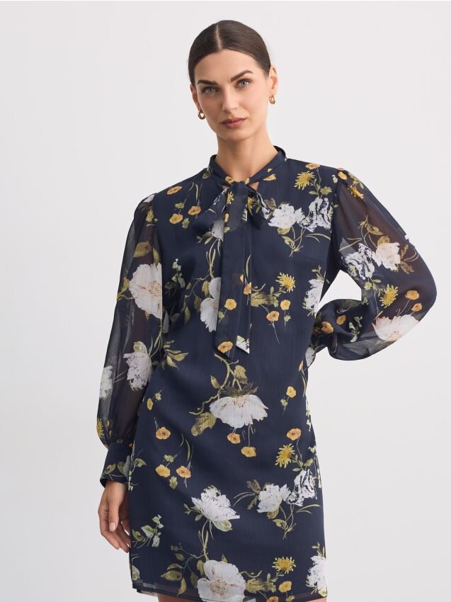 Mohito Rochie mini cu flori cu cordon