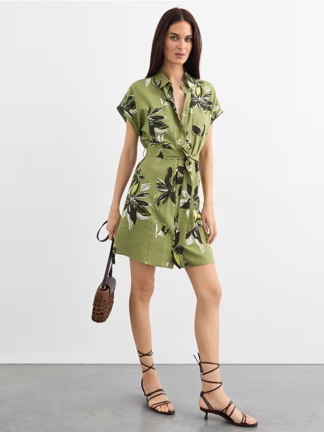 Mohito Rochie mini tip cămașă cu cordon