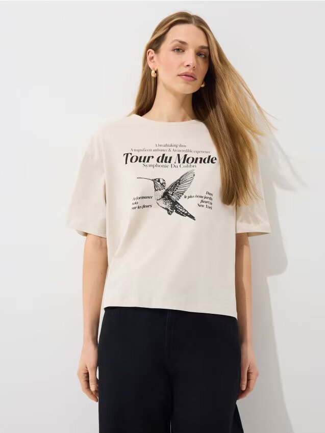 Mohito Tricou din bumbac cu imprimeu