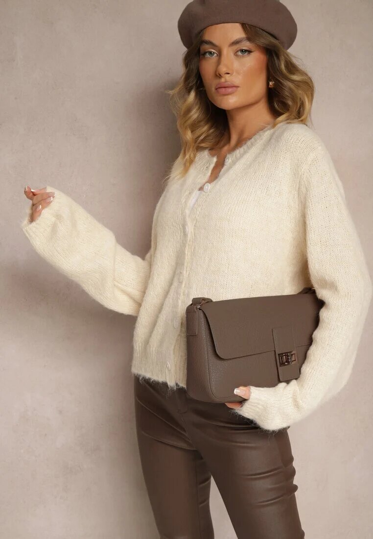 acajo Cardigan Bej Clasic cu croială dreaptă Riavara