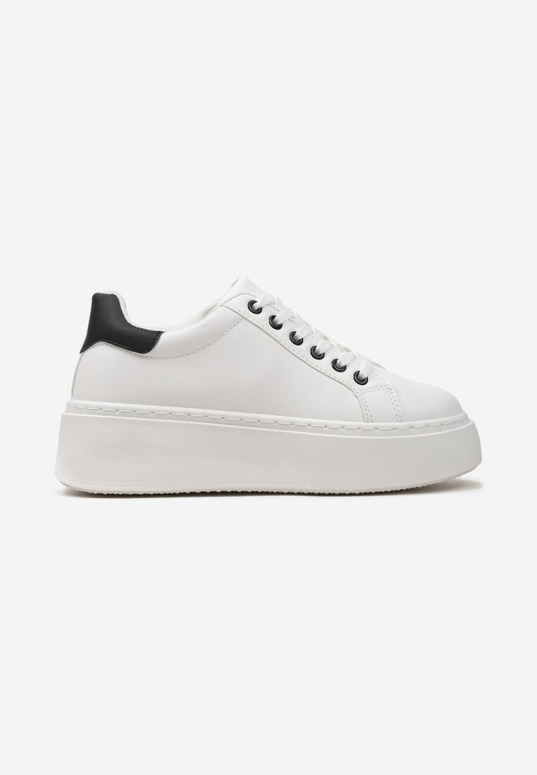  Adidași Alb-Negru pe Platformă la modă Broida