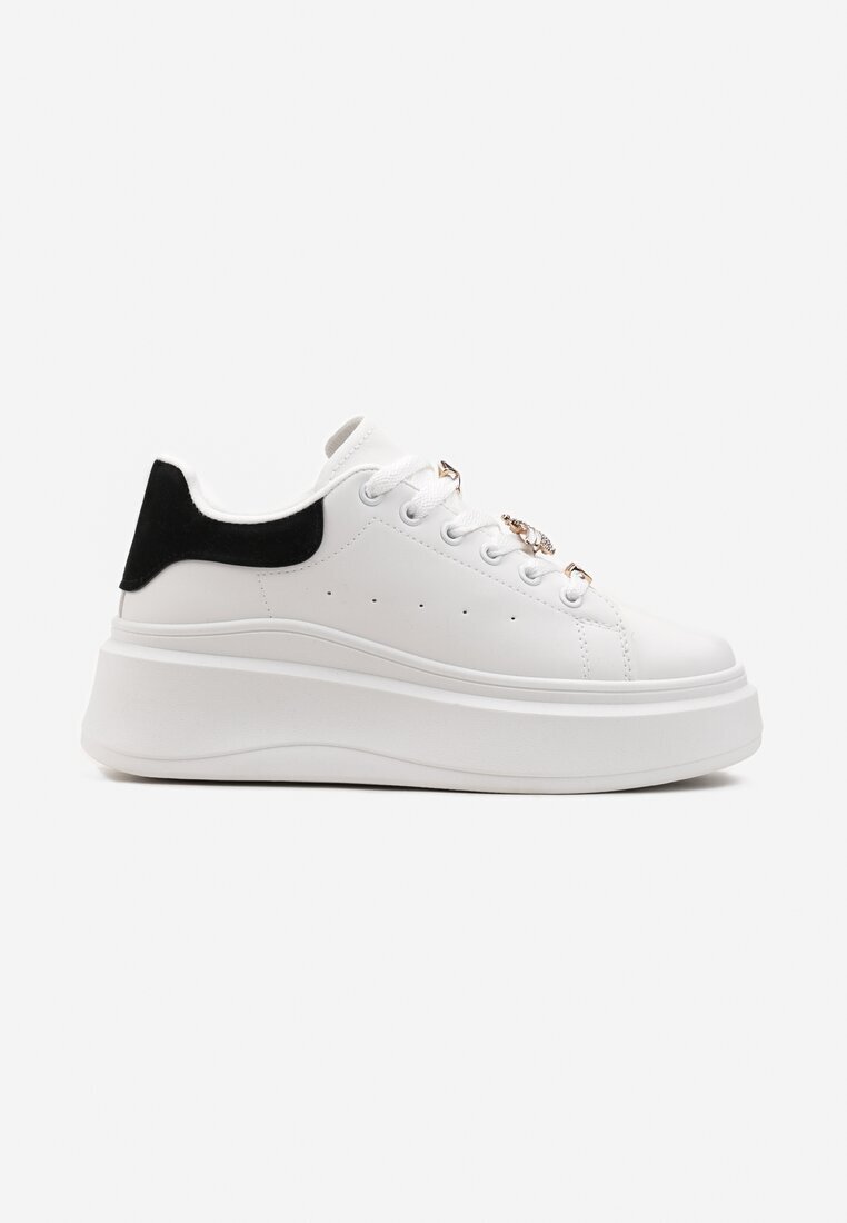  Adidași Alb-Negru pe Talpă Groasă Celessi