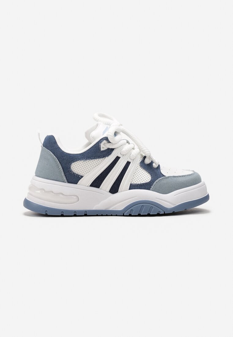  Adidași Albaștri pe talpă groasă cu sclipici Lenema