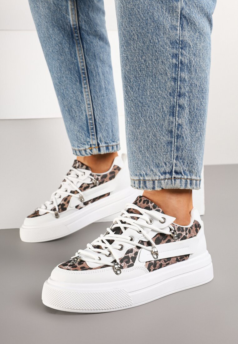  Adidași Albi cu model leopard Doridi
