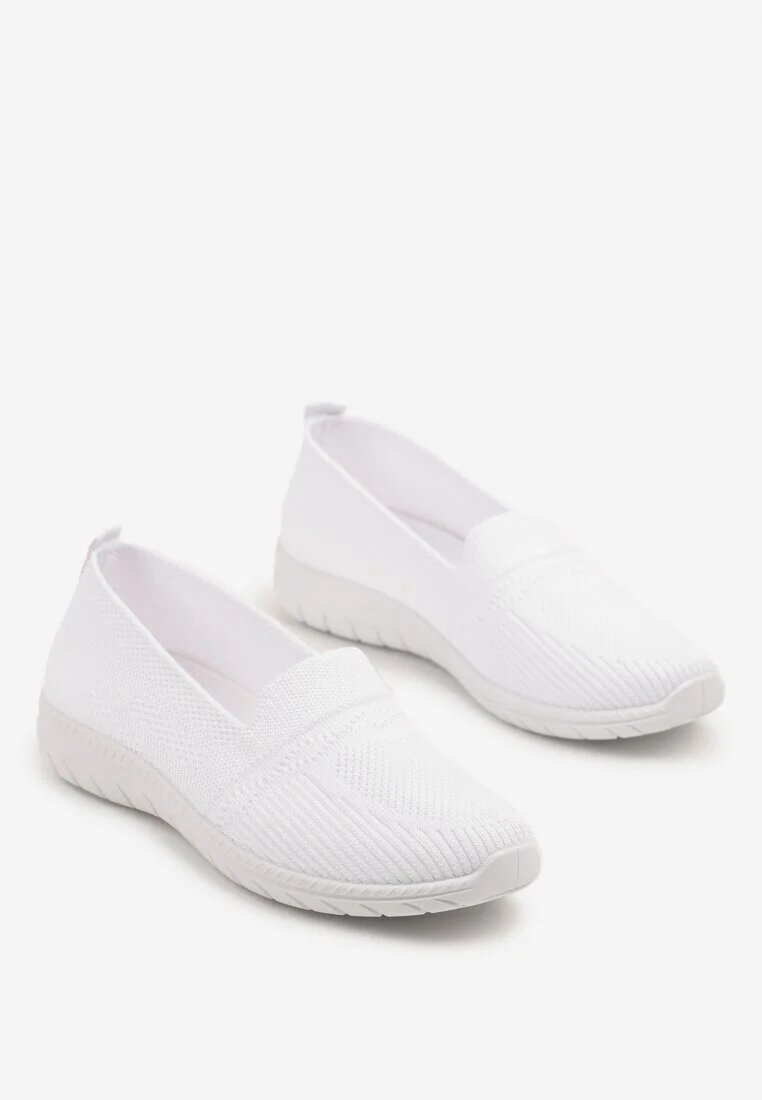  Adidași Albi cu Perforații pe Carâmb Elastic Helsedi