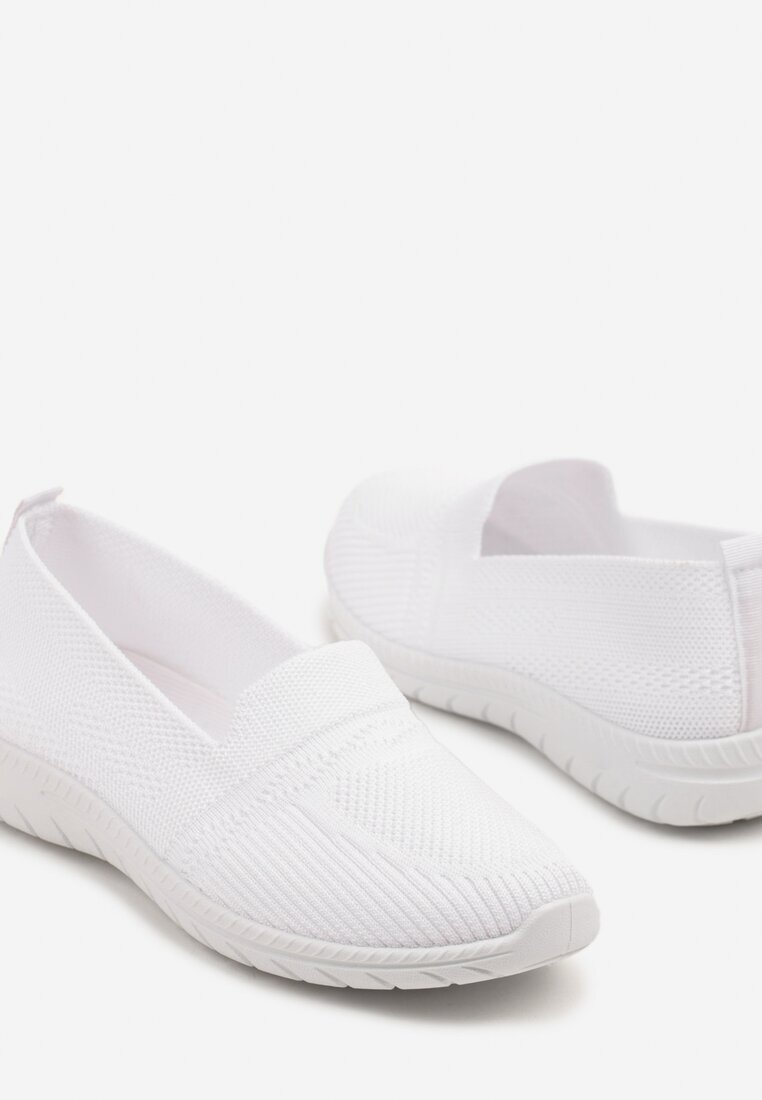  Adidași Albi cu Perforații pe Carâmb Elastic Helsedi