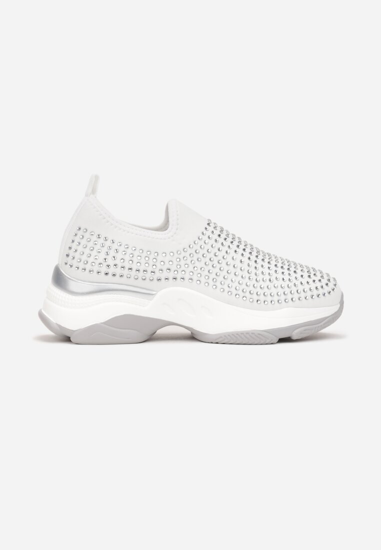  Adidași Albi cu talpă groasă cu zirconii Elerene