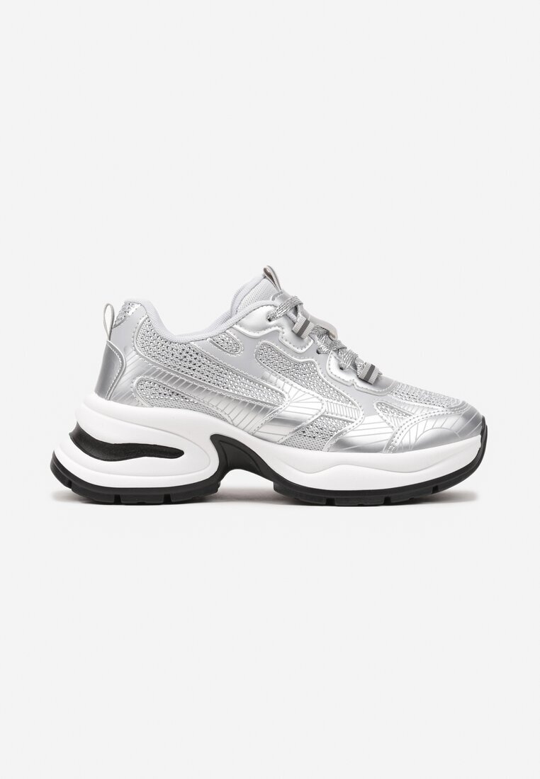  Adidași Argintii Cu Sclipici în stil Streetwear pe talpă de spumă Felindris