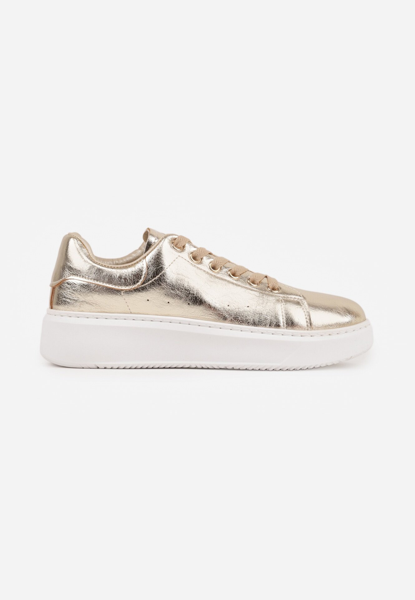  Adidași Aurii Metalici Vices cu Talpă Plată Syliel