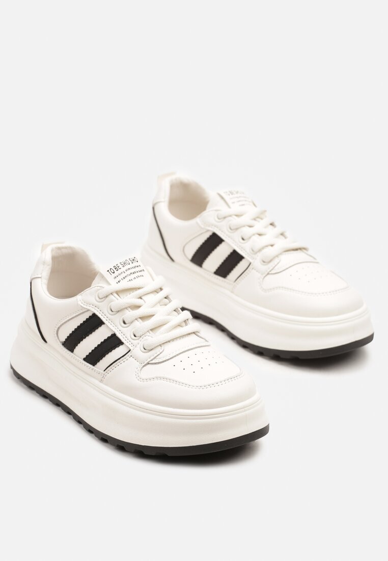  Adidași Bej-Negru cu Model Geométric Fonawia