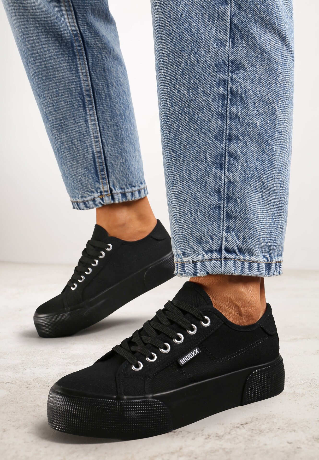  Adidași Casual Negre până la gleznă cu platformă cu șireturi Reapita