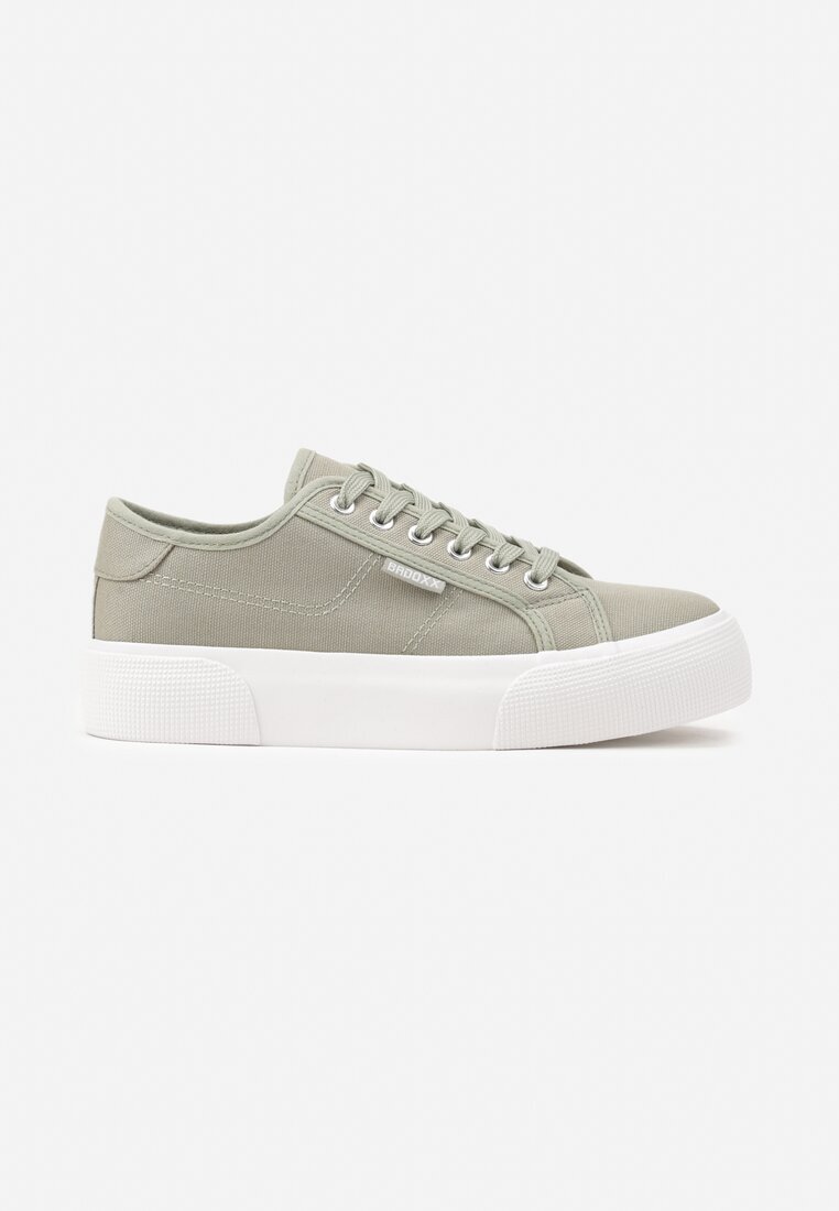  Adidași Casual Verde până la gleznă cu platformă cu șireturi Reapita