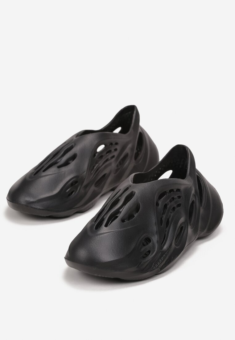  Adidași Negre Slip-on din Spumă Ușoară cu Decupaje Bonasna