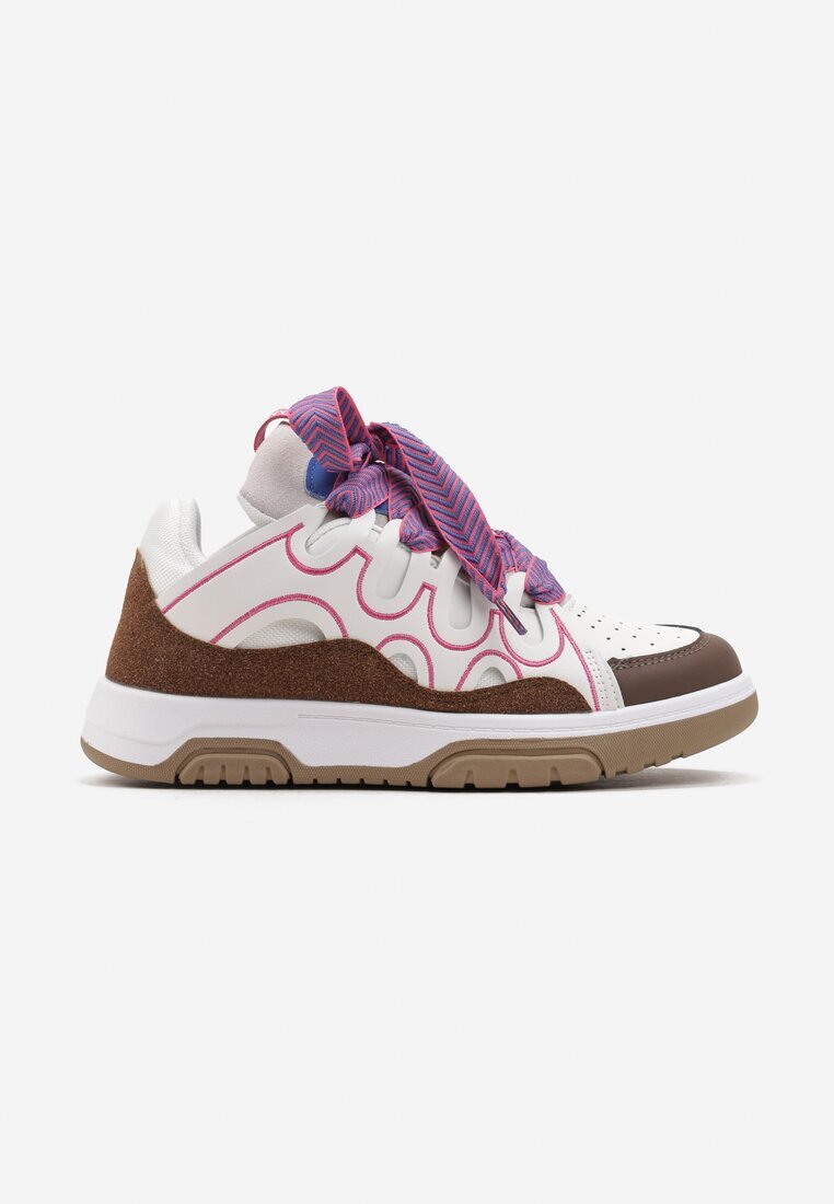  Adidași Roz-Alb Decorate cu Sclipici cu Șireturi Originale Patricie