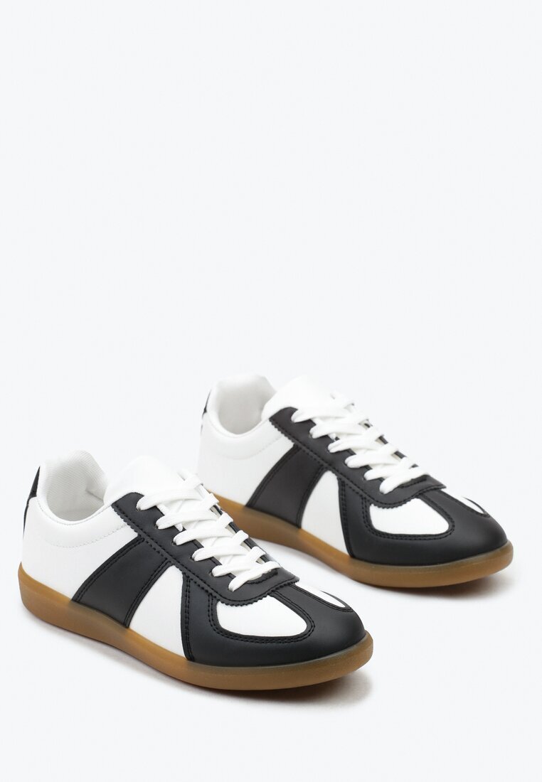  Adidași Tenisi Negru-Alb cu Cusături Decorative Sumina