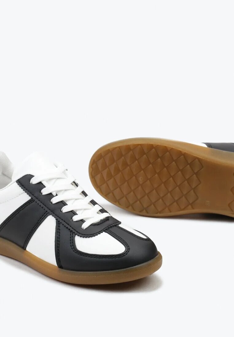  Adidași Tenisi Negru-Alb cu Cusături Decorative Sumina