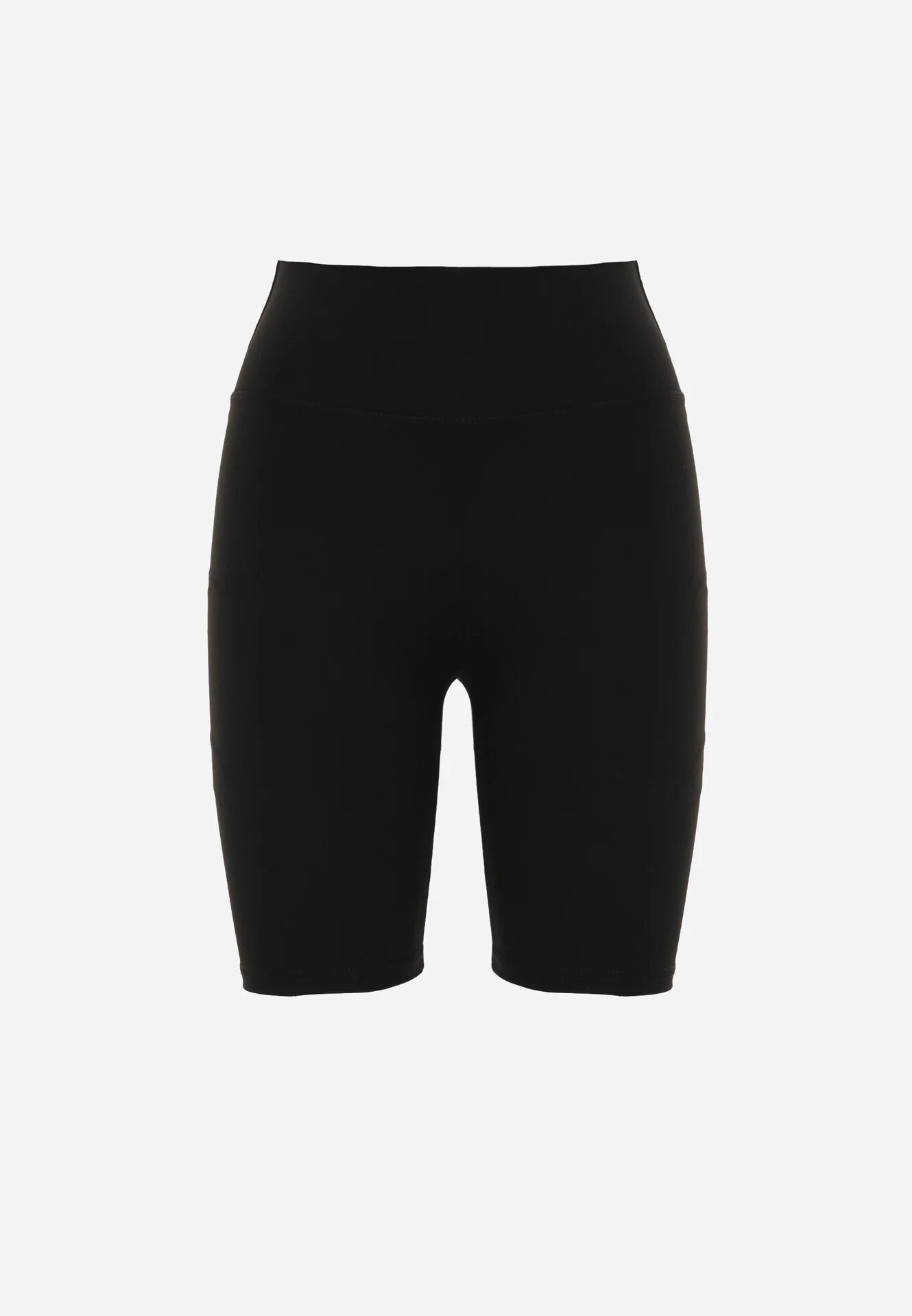 alina Pantaloni scurți Negri tip colanți High Waist cu elastic în talie Xelfea