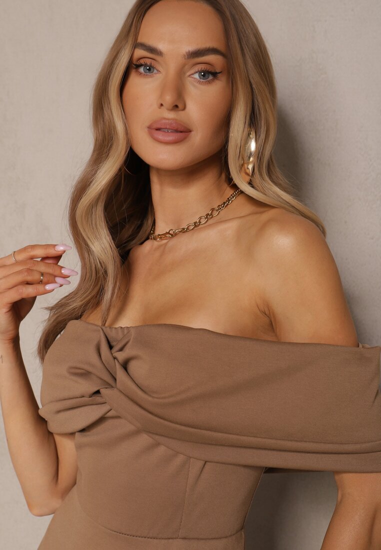 allyson Rochie Maro Cloche Decorată cu Fundă Odarra