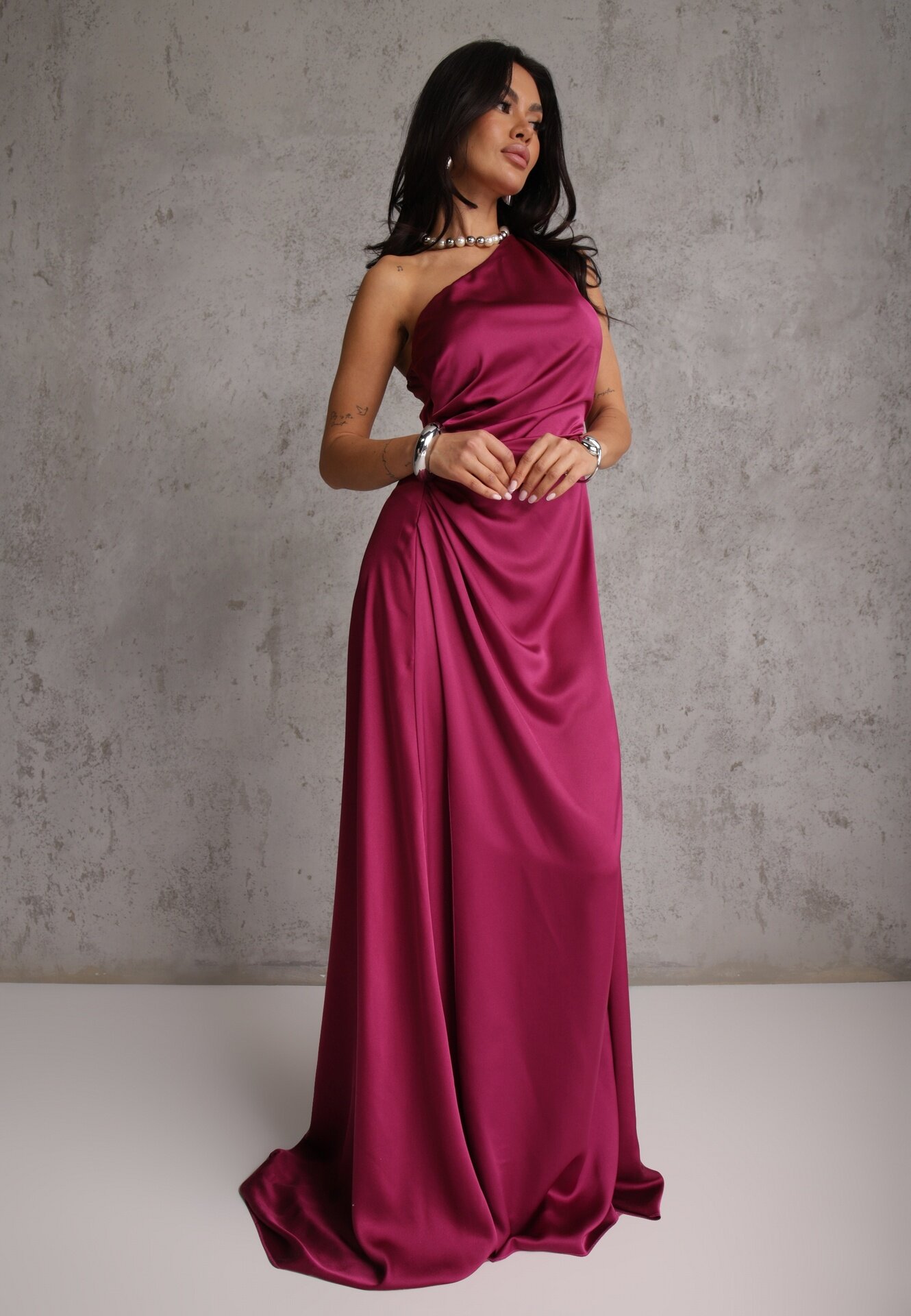 allyson Rochie Mov Elegantă Asimetrică pe un Umăr Leylane