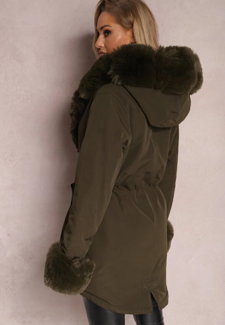alnwick Geacă Parka Verde închis cu cordon și glugă cu blană Bellad