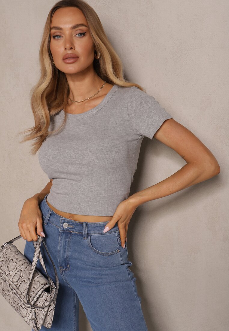 ambitionfly Tricou Gri Basic din Viscoză Worreti