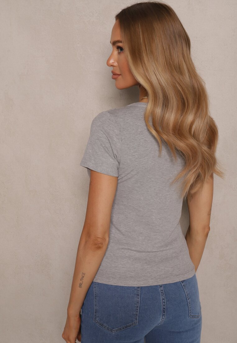ambitionfly Tricou Gri Basic din Viscoză Worreti