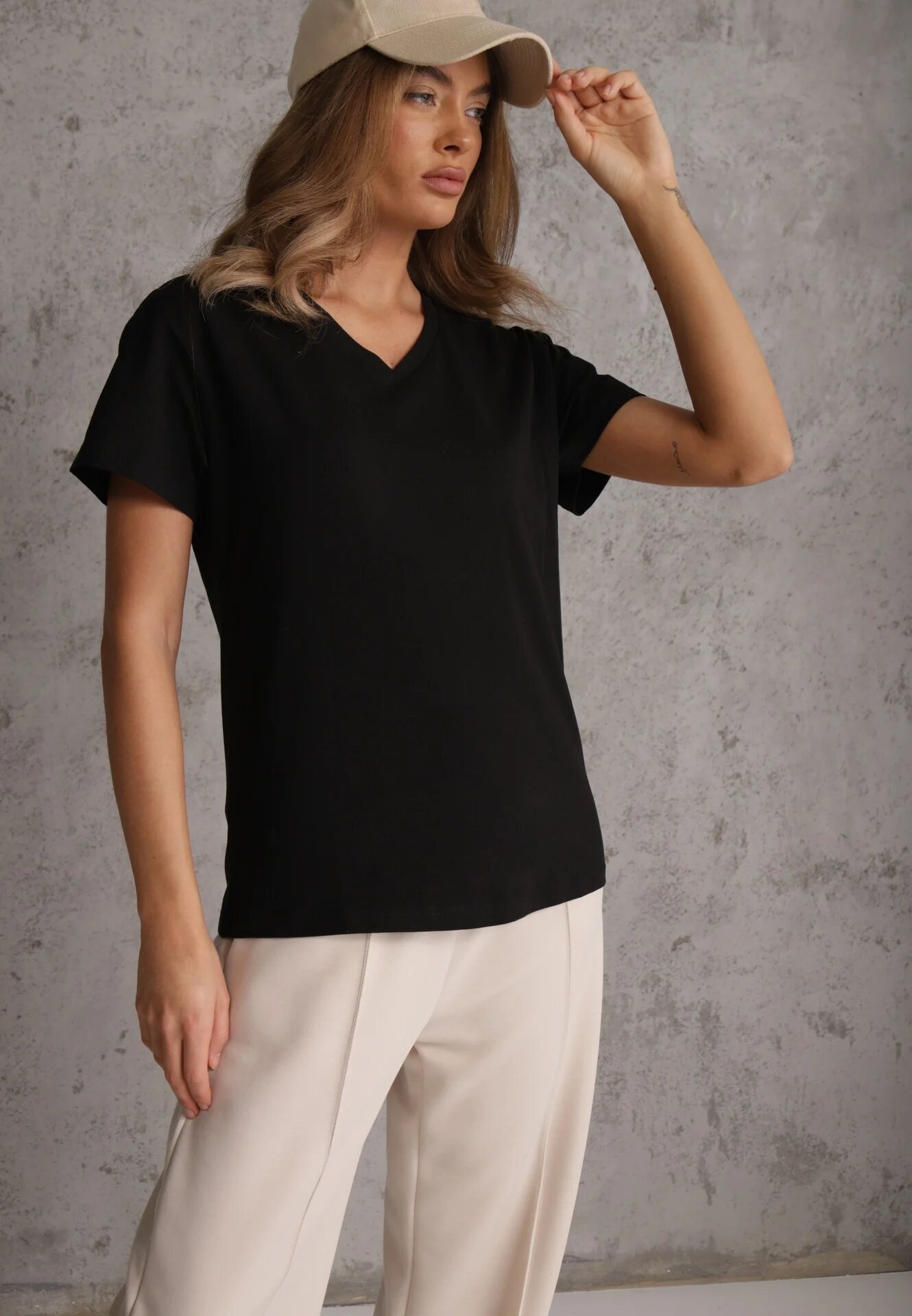 ann gissy Tricou Negru Clasic din Bumbac Irithnea