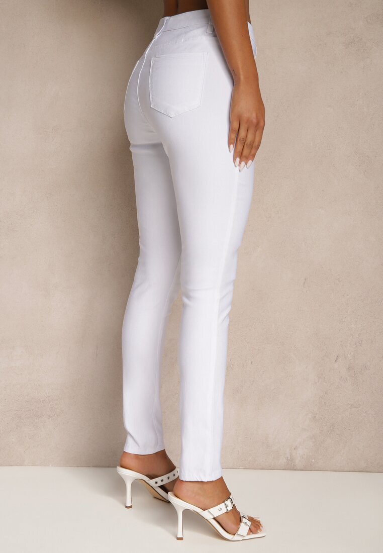 b.s.jeans Pantaloni Albi Tip Skinny cu Bumbac Talie Înaltă Sepallia