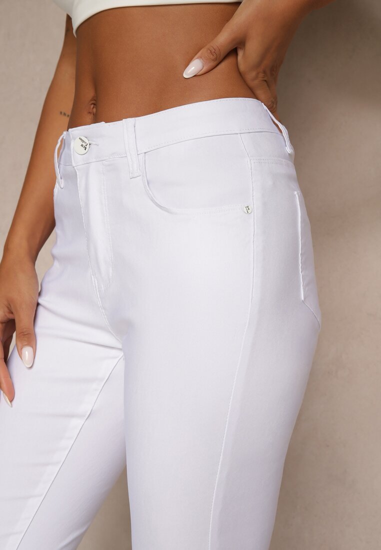 b.s.jeans Pantaloni Albi Tip Skinny cu Bumbac Talie Înaltă Sepallia