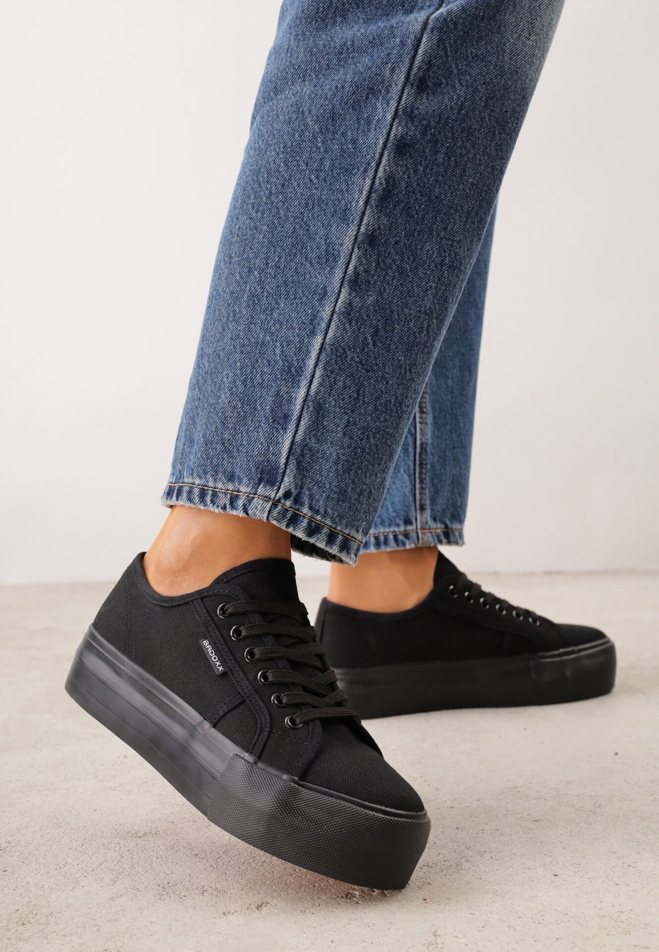 badoxx Adidași Negri Basic cu platformă Mailiselle