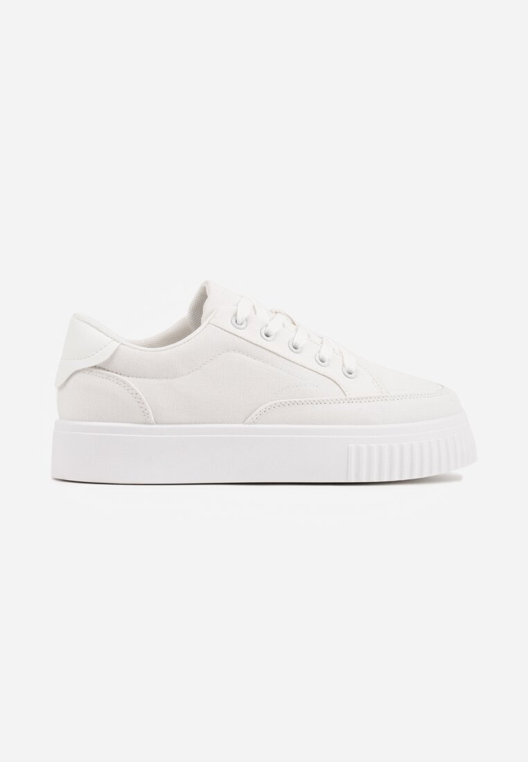 ballada Chunky Sneakers Alb pe platformă reliefată Trianne